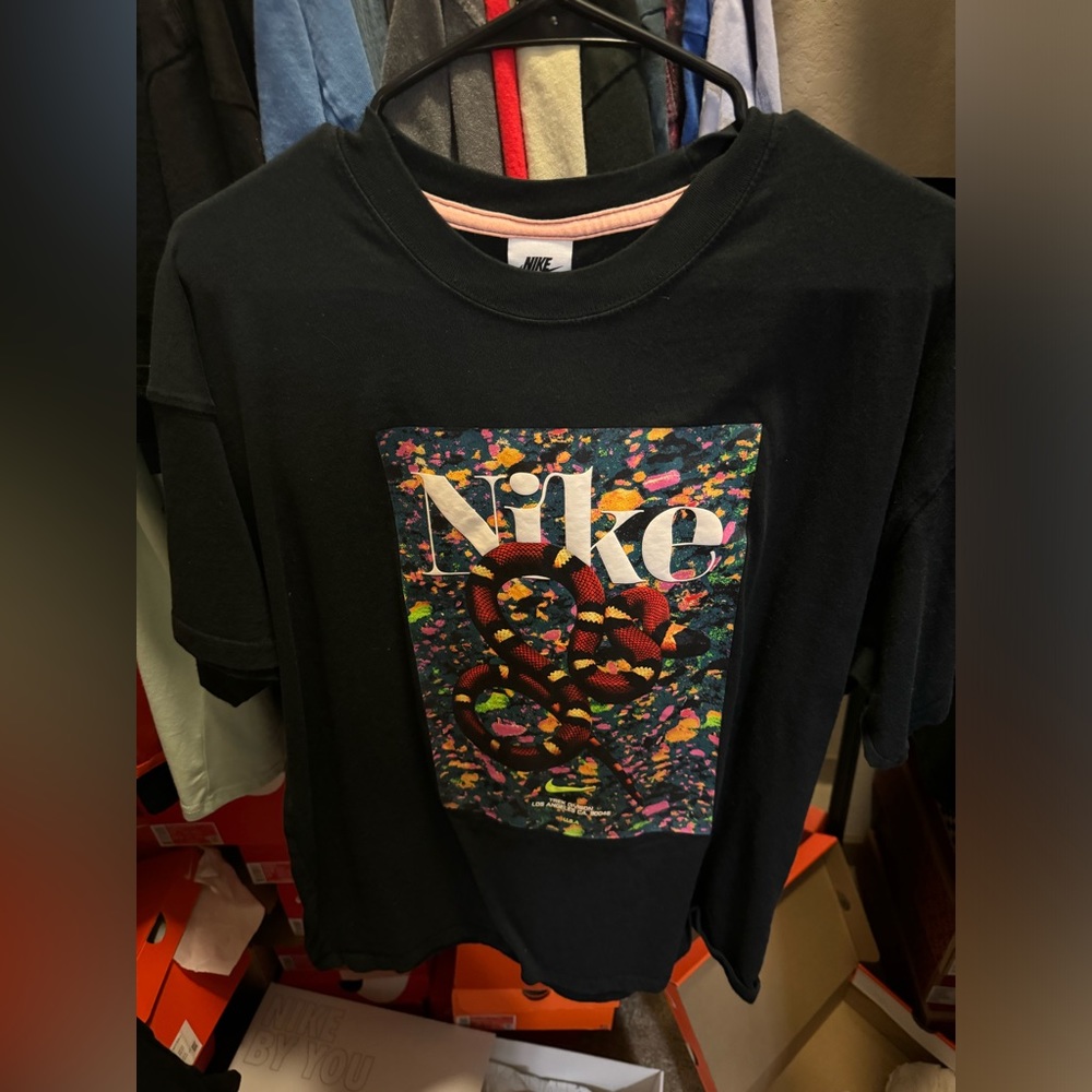 Nike Trek Division Snake oversized t-shirt in black size Large